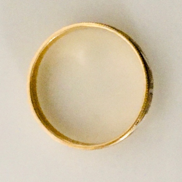 10K Gold Two Tone Modern Men's Wedding Band - Picture 2 of 5